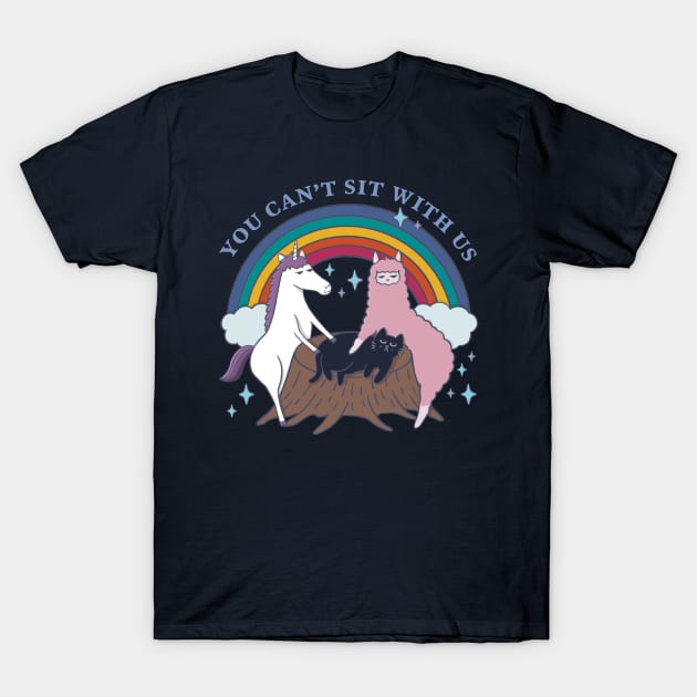 The Popular Animals -Unicorn, Llama & Cat T-Shirt by awesomesaucebysandy